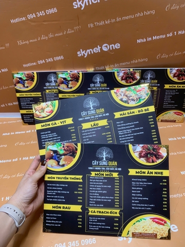menu nhà hàng