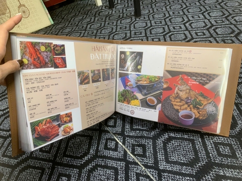 menu nhà hàng