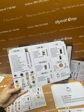 menu cafe