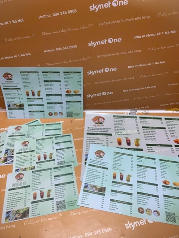 menu trà sữa