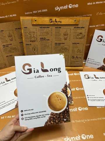 Combo Menu Khung Gỗ Và Menu Fomex Cầm Tay Cho Quán Cafe