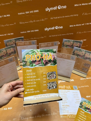 menu nhà hàng