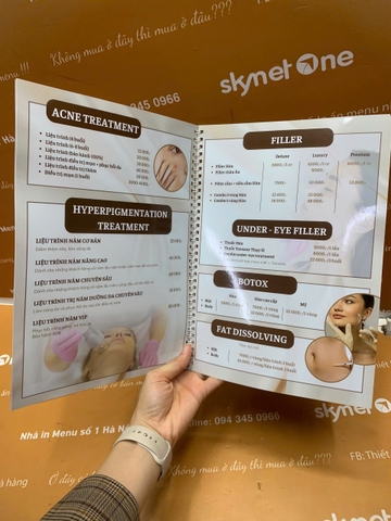Menu Nail,spa