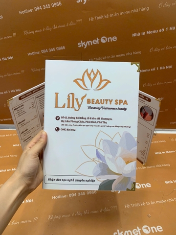 Menu Fomex Gập Ba Cho Quán Nail, Spa