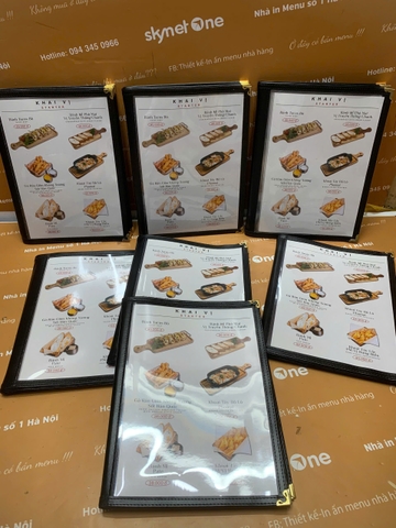 menu nhà hàng
