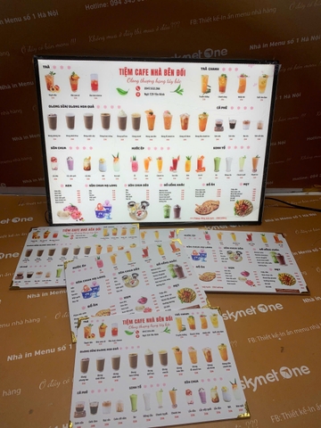 menu trà sữa