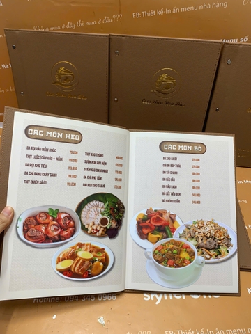 menu nhà hàng