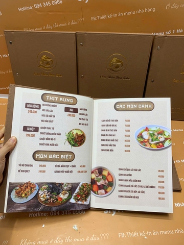 menu nhà hàng