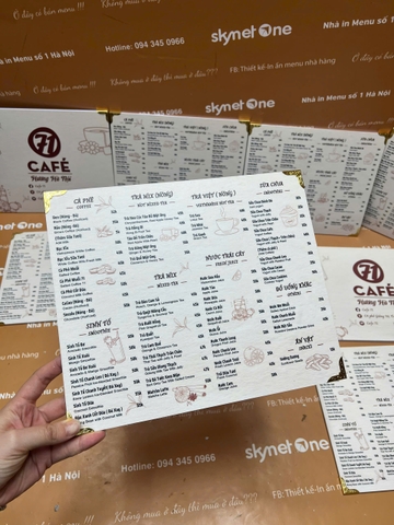 menu trà sữa