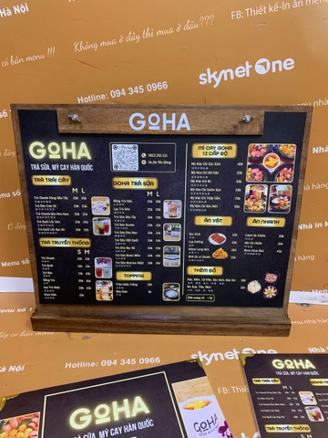 Combo menu quầy và menu cầm tay _ Goha