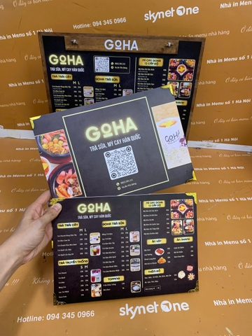 Combo menu quầy và menu cầm tay _ Goha