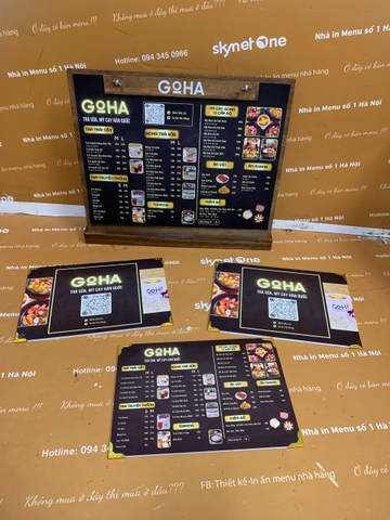 Combo menu quầy và menu cầm tay _ Goha