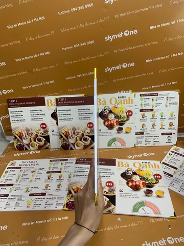 Menu Formex Cầm Tay A3 _ Mỹ Vị Được Chạm Tới Bởi Thiết Kế_ Bánh Cuốn Bà Oanh