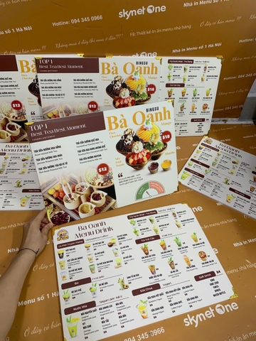 Menu Formex Cầm Tay A3 _ Mỹ Vị Được Chạm Tới Bởi Thiết Kế_ Bánh Cuốn Bà Oanh