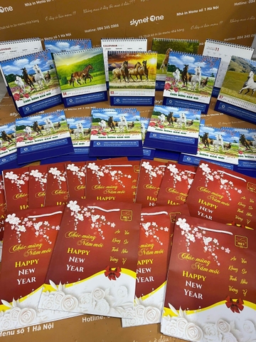 Lịch Bàn + Túi Đựng XKLD Hoài An _ Thiết Kế Tận Tâm từ Skynet One