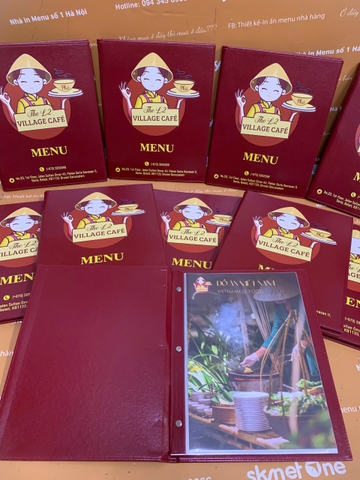 Menu bìa da đinh tán trong in UV _ Trọn hương vị, trọn thiết kế_  The L2 Village