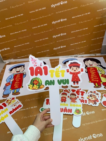 Hastag + đề can câu đối đỏ chúc tết _ Thiết kế đậm bản sắc dân tộc _ Tiệm Trà Cổ