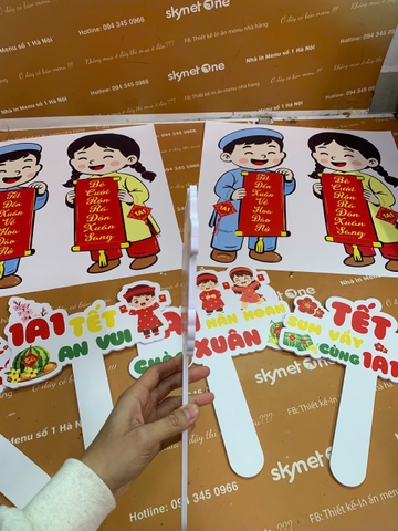 Hastag + đề can câu đối đỏ chúc tết _ Thiết kế đậm bản sắc dân tộc _ Tiệm Trà Cổ