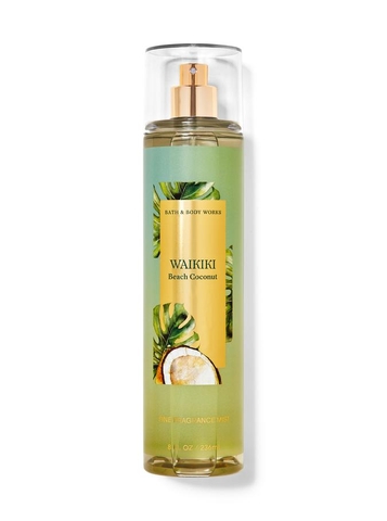 NƯỚC XỊT THƠM TOÀN THÂN BATH & BODY WORKS WAIKIKI BEACH COCONUT BODY MIST 236ML