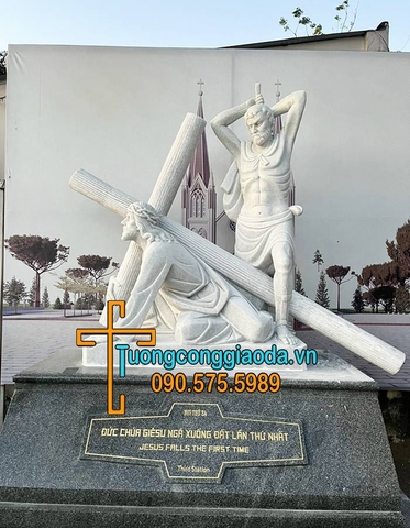 Bộ Tượng 14 Chặng Đàng Thánh Giá Đá Cẩm Thạch