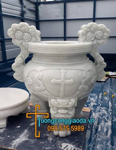 Lư Hương Công Giáo Đá Size Mini Đẹp