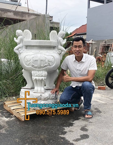 Lư Hương Đá Công Giáo Cao 1m