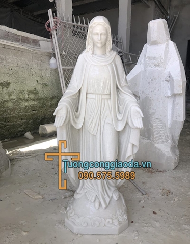 Tượng Ban Ơn Bằng Đá Trắng Đẹp Cao 1m2 Tại Nha Trang
