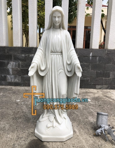 Tượng Ban Ơn Bằng Đá Trắng Đẹp Cao 80cm