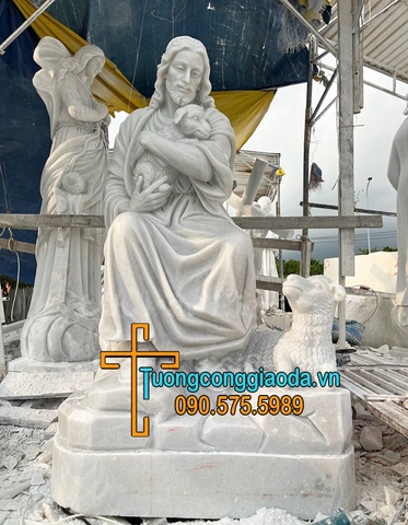 Tượng Chúa Chiên Lành Bằng Đá Đẹp Nhất Tại Nam Định