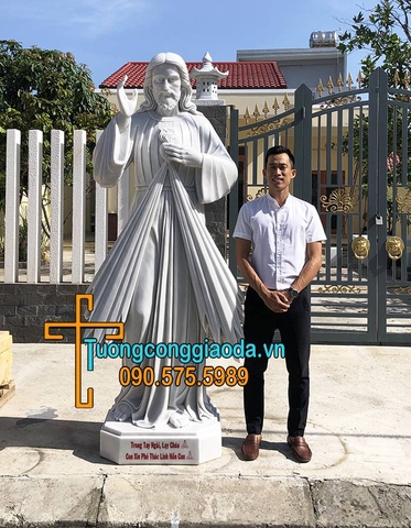 Tượng Chúa Thương Xót Bằng Đá Đẹp Cao 2m2 Về Mỹ