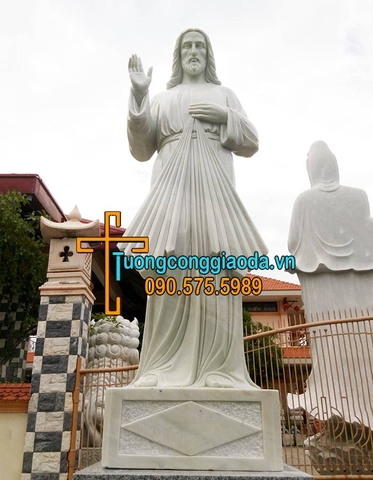 Tượng Chúa Thương Xót Bằng Đá Nguyên Khối Đẹp Nhất