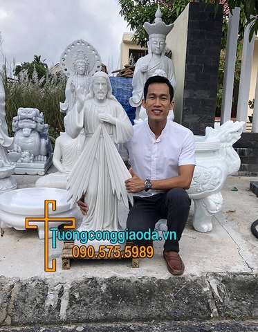 Tượng Chúa Thương Xót Bằng Đá Nhỏ Thờ Tại Gia
