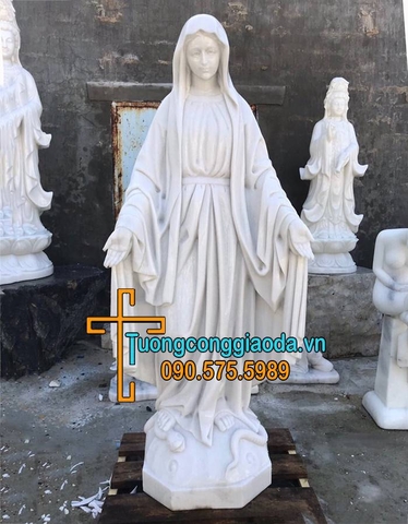 Tượng Đức Mẹ Ban Ơn Bằng Đá Trắng Đẹp Nhất Tại Thừa Thiên Huế