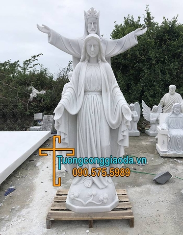Tượng Đức Mẹ Ban Ơn Đá Trắng Đẹp Tại Nam Định
