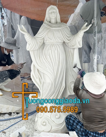 Tượng Đức Mẹ Lên Trời Đẹp Đá Mỹ Nghệ Song Toàn