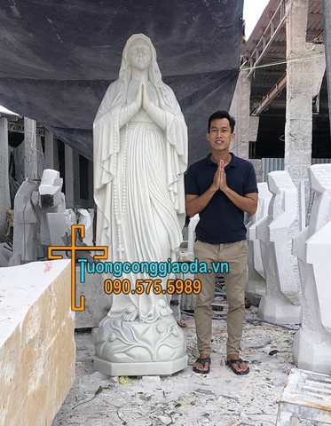 Tượng Đức Mẹ Lộ Đức Đá Trắng Đẹp Nhất Đà Nẵng