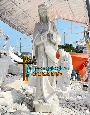 Tượng Đức Mẹ Núi Cúi Bằng Đá Trắng Non Nước Đẹp Nhất