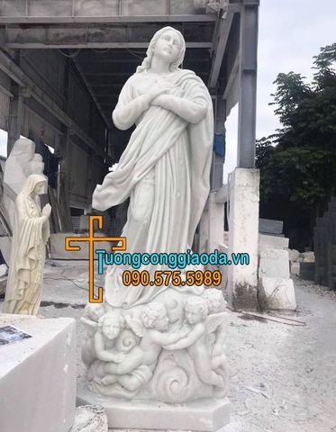 Tượng Đức Mẹ Vô Nhiễm Nguyên Tội Đá Non Nước Đẹp