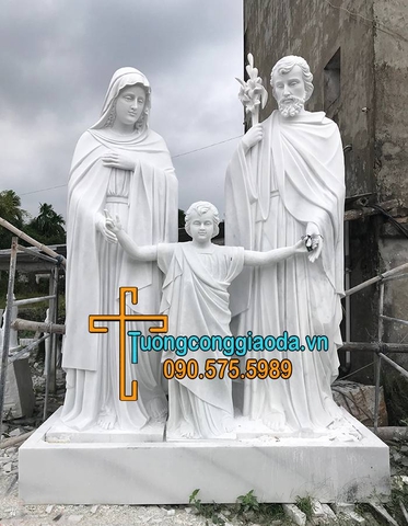 Tượng Gia Đình Thánh Gia Bằng Đá Trắng Đẹp Loại 1