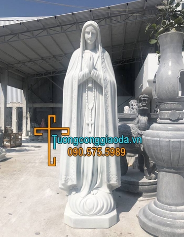 Tượng Mẹ Fatima Bằng Đá Nguyên Khối Cao 2m5