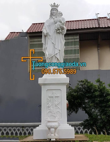 Tượng Mẹ Hằng Cứu Giúp Đá Trắng Tự Nhiên