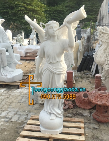 Tượng Nữ Thần Thổi Kèn Bằng Đá Đẹp