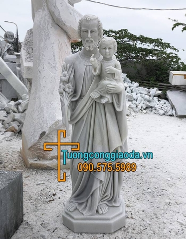 Tượng Thánh Giuse Bế Chúa Hài Đồng Đá Đẹp Tại Huế