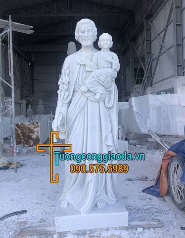Tượng Thánh Giuse Đá Bồng Chúa Đẹp Tại Nam Định