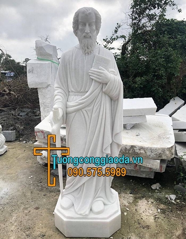 Tượng Thánh Phaolô Đá Trắng Tự Nhiên