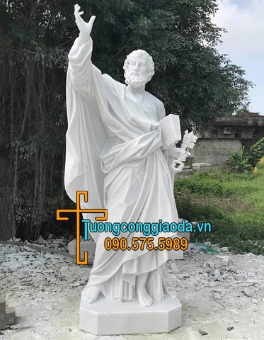 Tượng Thánh Phêrô Đá Cẩm Thạch Nguyên Khối
