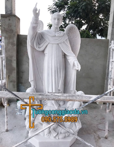 Tượng Thánh Vinh Sơn Bằng Đá Tự Nhiên Nguyên Khối