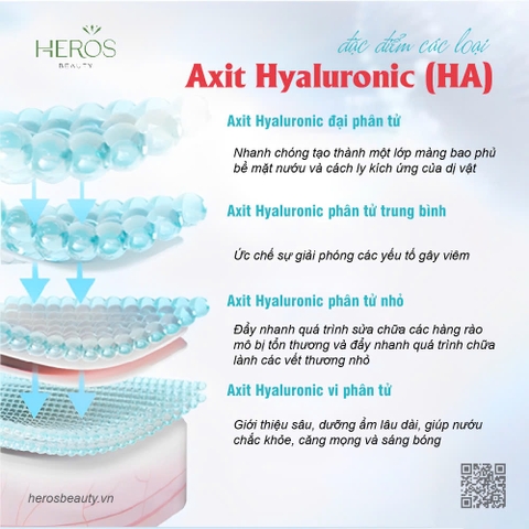 ĐẶC ĐIỂM CỦA CÁC LOẠI AXIT HYALURONIC (HA)