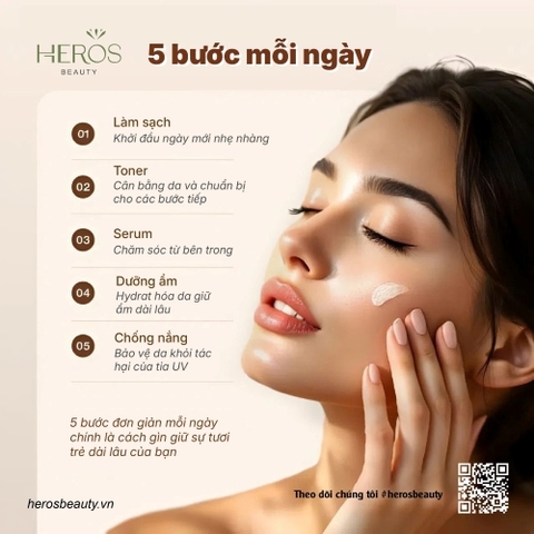 5 Bước mỗi ngày cho làn da tươi trẻ dài lâu
