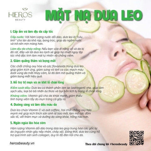 Mặt nạ dưa leo đơn giản và những lợi ích bất ngờ mà nó mang lại